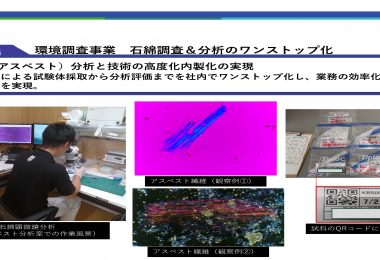 ⽯綿（アスベスト）調査＆分析のワンストップ化